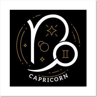 Capricorn Zodiac Sign Tarot Birthday Gift Posters and Art